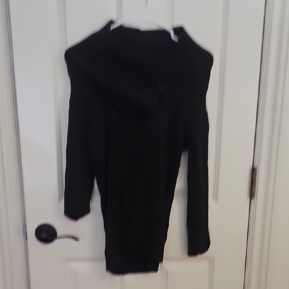 All Saints Black Cowl Neck Sweater